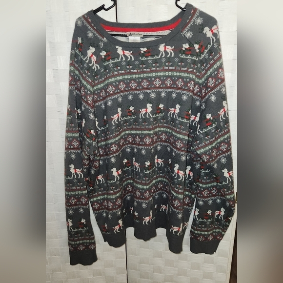 Disney Other - Disney Parks Mens Holiday Sweater with Micky Pulling Sled Pattern Sz XL